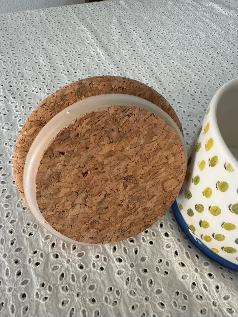 MacKenzie-Childs Small Carnaby Canister with Cork Lid